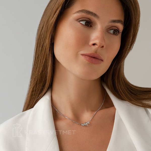 Колье из серебра с топазом